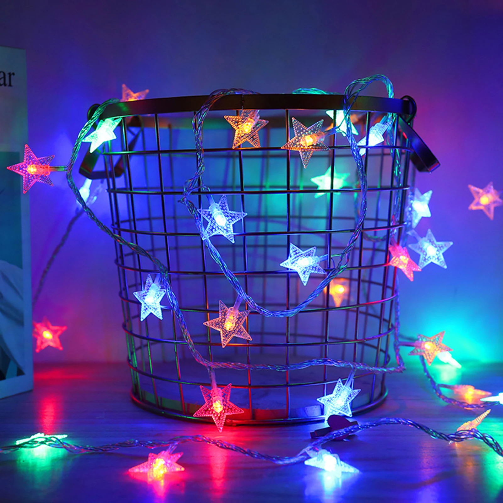 Csillag USB String Fény Terem Dekoráció Karácsonyi Ünnep Fél Fény Kerti Kemping Dekoratív Modell függő Lámpa