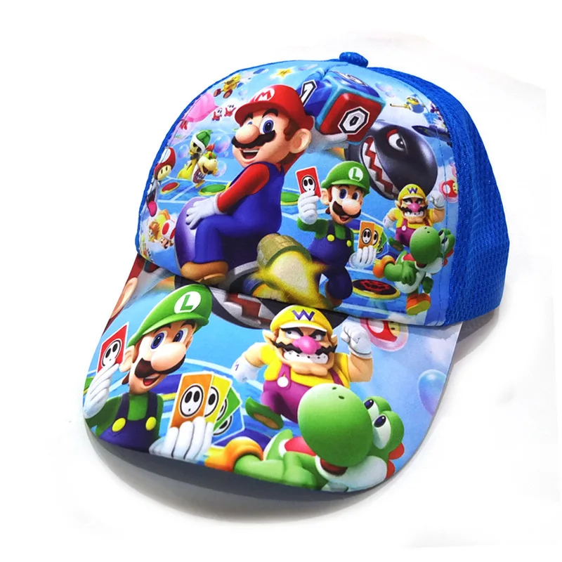 16 szín Super Mario Bros Rajzfilm Kalap Luigi Hímzés Anime Ábra Perifériák Baseball Sapka Árnyékban napvédő gyerekek Ajándékokat