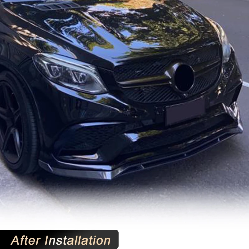 Autó Első Lökhárító Ajak A Mercedes-Benz GLE Osztály GLE63 AMG 2015 - 2018 Szénszálas Első Lökhárító Ajak Kötény Chin Protector