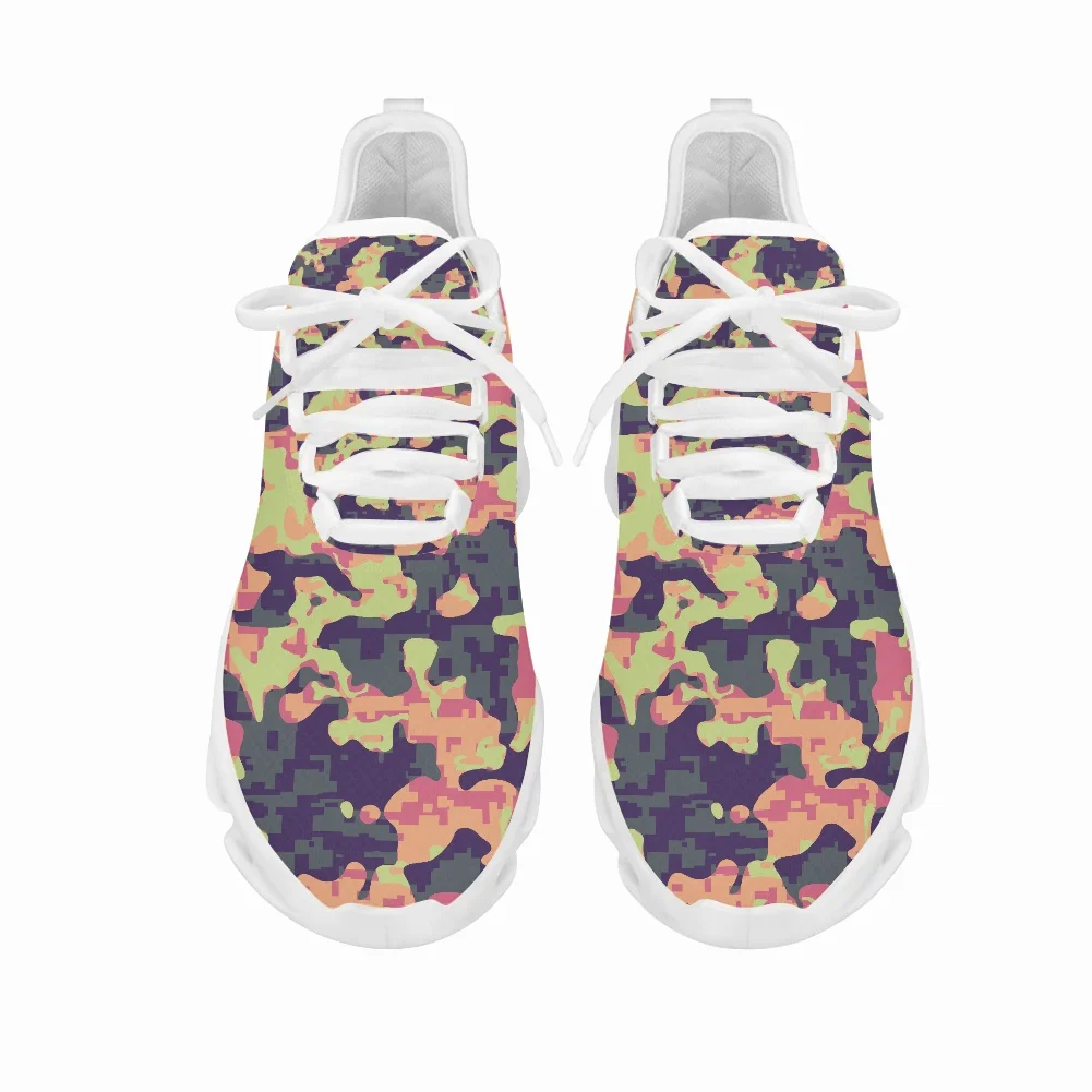 Divat A Camouflage Pattern Női Lapos Cipő Komfort Sport Cipők Női Csipke Platform Cipő 2023