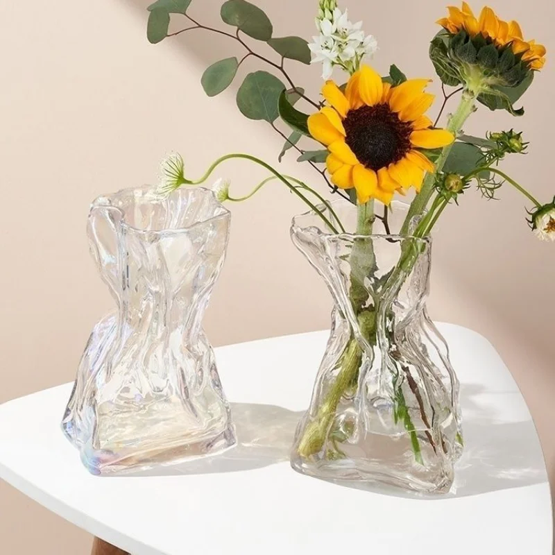 Üveg Vázák Magas Szépség, Érték, Magas Ízlés Kis Tömeg Vintage Vázák Nappali Dekorációk Fény Luxus Vázák