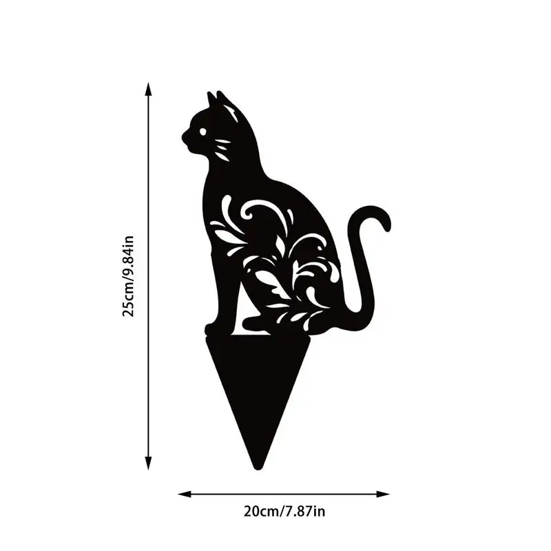 Macska Szobor Art Dekoráció Kert Fekete Macska Silhouette Dekor Állatok Alakú Udvar Art Dekoráció Dekoráció Kerti Gyep Kert Út