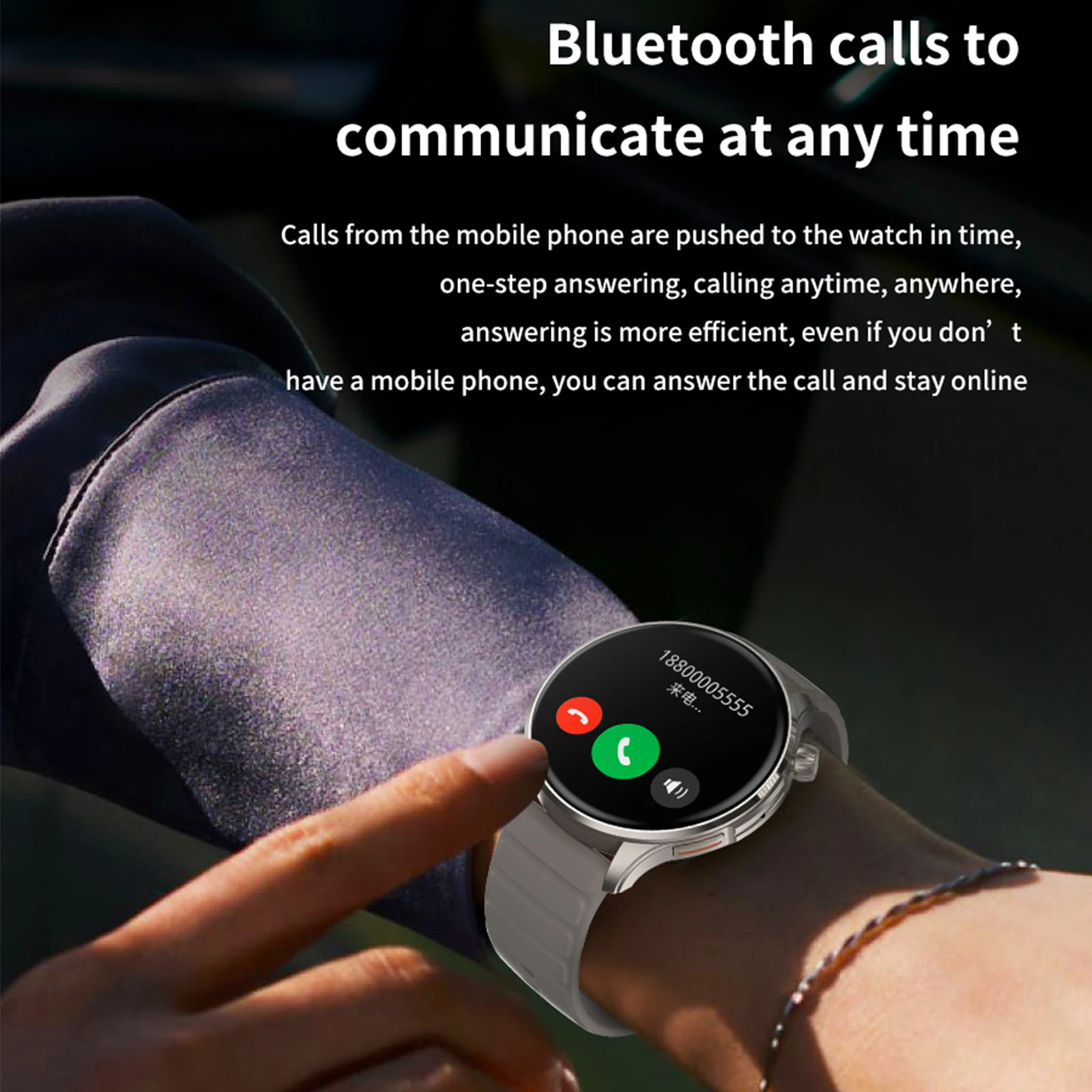 LEMFO Okos karóra férfiaknak a nők 2023 támogatnia kell a Bluetooth Hívás 100+ sport mód ÚJ Smartwatch AMOLED kijelző 1.43