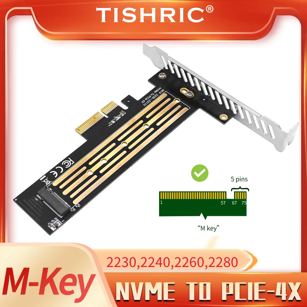 TISHRIC M. 2 NVME, Hogy PCIE 4X SATA Adapter Kártya M-Key Felület Támogatása PCIE X4/X8/X16 Átalakító Támogatás 2230-2280 méret M2 Adapter