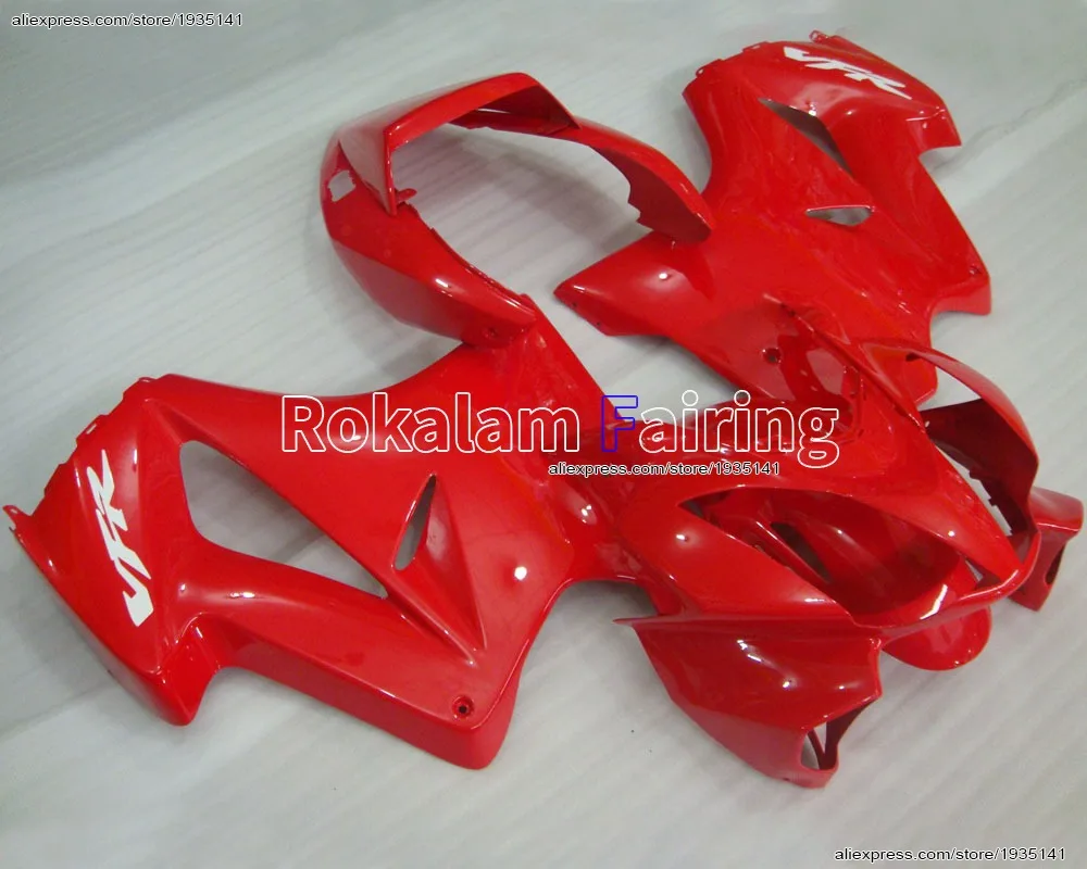 Népszerű motorkerékpár utángyártott készlet Honda VFR800 2002-2012 VFR 800 02-12 egész vörös Spoiler készlet (műanyag fröccsöntés)